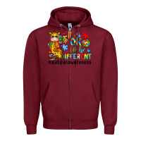 Burgundy it s ok to be different giraffe Zipper Hoodie - LillyAllenDesigns