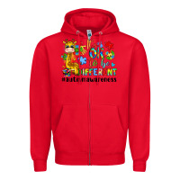 Red it s ok to be different giraffe Zipper Hoodie - LillyAllenDesigns