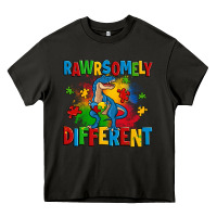 Asphalt rawrsomely different autism trex Heavy Core Tee - Zillion Design Studio