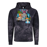 Cloud Black easter truck with gnome and rabbit Vintage Hoodie - AdoDesignShop