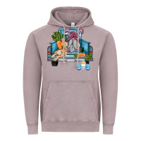 Vintage Zinc easter truck with gnome and rabbit Vintage Hoodie - AdoDesignShop