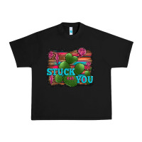 Black stuck on you heart cactus serape leopard background Urban Heavy Tee - Jasminsmagicworld