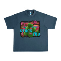 Midnight Navy stuck on you heart cactus serape leopard background Urban Heavy Tee - Jasminsmagicworld