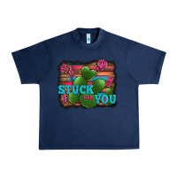 Navy stuck on you heart cactus serape leopard background Urban Heavy Tee - Jasminsmagicworld