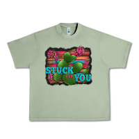 Oil Green stuck on you heart cactus serape leopard background Urban Heavy Tee - Jasminsmagicworld