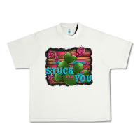 Pistachio stuck on you heart cactus serape leopard background Urban Heavy Tee - Jasminsmagicworld