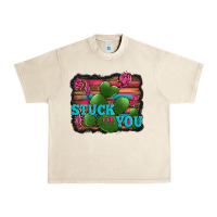 Sandshell stuck on you heart cactus serape leopard background Urban Heavy Tee - Jasminsmagicworld
