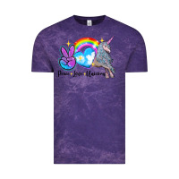 Cloud Purple peace love unicorn Vintage Tee - LillyAllenDesigns