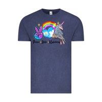 Vintage Denim peace love unicorn Vintage Tee - LillyAllenDesigns