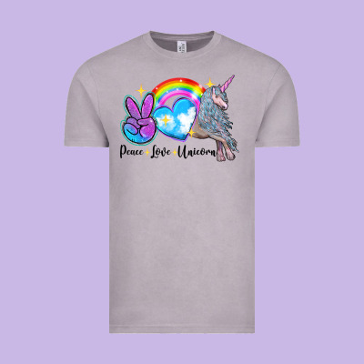 Peace Love Unicorn Vintage Tee Designed By Lillyallendesigns