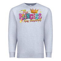 Heather Grey the princess has arrived Premium Sweatshirt - NancyCooperArtShop