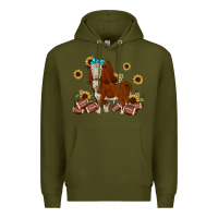 Army Green football hereford sunflower Premium Hoodie - JahusDesignShop