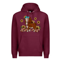 Burgundy football hereford sunflower Premium Hoodie - JahusDesignShop