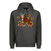 Charcoal Heather football hereford sunflower Premium Hoodie - JahusDesignShop