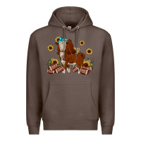 Coffee football hereford sunflower Premium Hoodie - JahusDesignShop