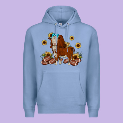 Football Hereford Sunflower Premium Hoodie Designed By Jahusdesignshop