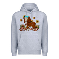 Heather Grey football hereford sunflower Premium Hoodie - JahusDesignShop