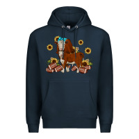 Navy football hereford sunflower Premium Hoodie - JahusDesignShop