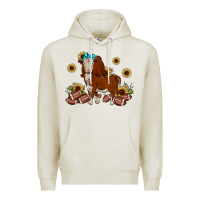 Oatmeal Heather football hereford sunflower Premium Hoodie - JahusDesignShop
