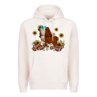 Pale Pink football hereford sunflower Premium Hoodie - JahusDesignShop