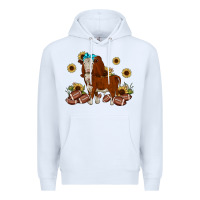 White football hereford sunflower Premium Hoodie - JahusDesignShop