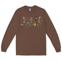 Chestnut dancing skeletons mardi gras Long Sleeve Tee - MaliasSmallBusiness
