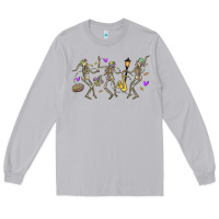 Moon Dust dancing skeletons mardi gras Long Sleeve Tee - MaliasSmallBusiness