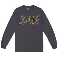 Smoke dancing skeletons mardi gras Long Sleeve Tee - MaliasSmallBusiness