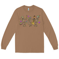 Toasted Coconut dancing skeletons mardi gras Long Sleeve Tee - MaliasSmallBusiness