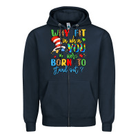 Navy why fit in when you were born to stand out Zipper Hoodie - LillyAllenDesigns