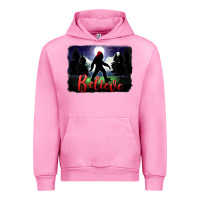 Fuchsia Pink bigfoot believe christmas Urban Hoodie - FaDigitalArtStudio