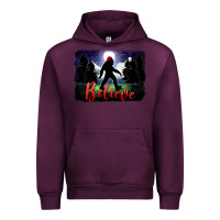 Mauve Wine bigfoot believe christmas Urban Hoodie - FaDigitalArtStudio