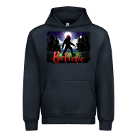 Navy bigfoot believe christmas Urban Hoodie - FaDigitalArtStudio