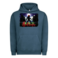 Pigment Midnight Navy bigfoot believe christmas Urban Hoodie - FaDigitalArtStudio