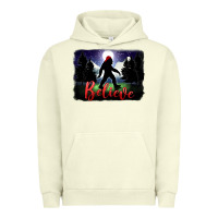 Pigment Pistachio bigfoot believe christmas Urban Hoodie - FaDigitalArtStudio