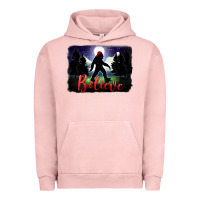 Pigment Salmon bigfoot believe christmas Urban Hoodie - FaDigitalArtStudio