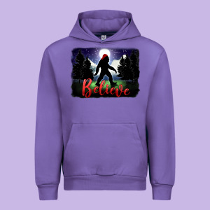 Bigfoot Believe Christmas Urban Hoodie Designed By Fadigitalartstudio