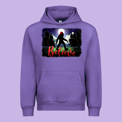 Bigfoot Believe Christmas Urban Hoodie Designed By Fadigitalartstudio