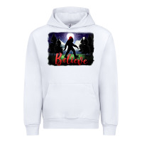 White bigfoot believe christmas Urban Hoodie - FaDigitalArtStudio