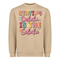 Mushroom staying delulu is the solulu Heavyweight Sweatshirt - MaliasSmallBusiness