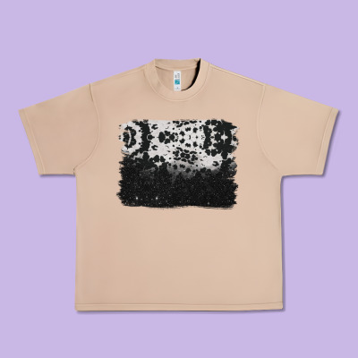 Cowhide Background Urban Heavy Tee Designed By Barkaloodesign