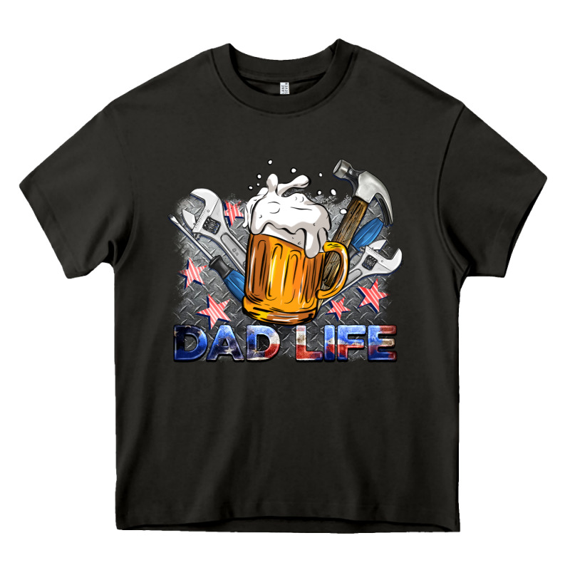 Dad Life Beer And Tools Heavy Core Tee by BarkalooDesign | Teevron