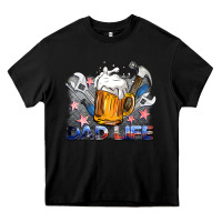 Black dad life beer and tools Heavy Core Tee - BarkalooDesign