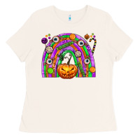 Bone Halloween Rainbow Ladies Tee - texasbilliewilder
