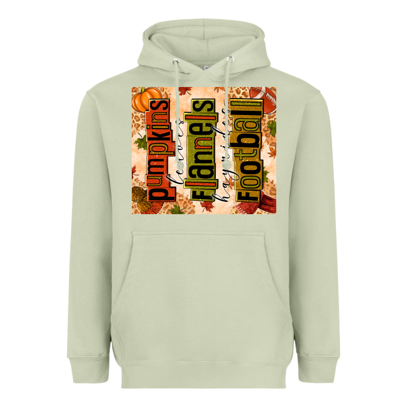 Pumpkins Leaves Flannels Hayrides Football Heavyweight Hoodie by texasbilliewilder | Teevron