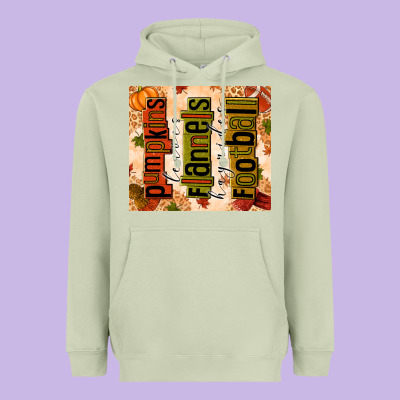 Pumpkins Leaves Flannels Hayrides Football Heavyweight Hoodie Designed By Texasbilliewilder