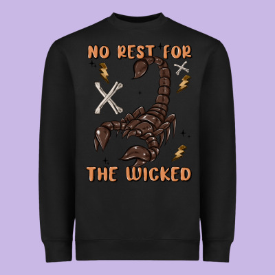 No Rest For The Wicked Heavyweight Sweatshirt Designed By Maliassmallbusiness