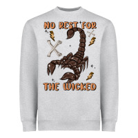 Heather Grey no rest for the wicked Heavyweight Sweatshirt - MaliasSmallBusiness