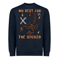 Navy no rest for the wicked Heavyweight Sweatshirt - MaliasSmallBusiness