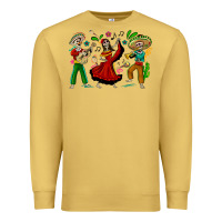 Antique Gold Mexican Skeletons Premium Sweatshirt - texasbilliewilder
